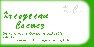 krisztian csemez business card